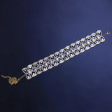 Statement Silver Crystal Stone Choker Necklace for Women