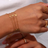 Stainless Steel Metal Flower Bracelet for Women