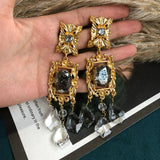Tassel Earrings Glass Pendant Long Jewelry For Women