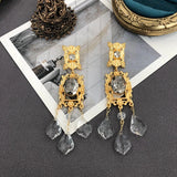 Tassel Earrings Glass Pendant Long Jewelry For Women