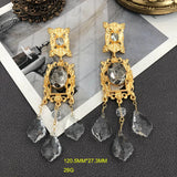 Tassel Earrings Glass Pendant Long Jewelry For Women
