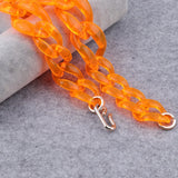 Neon Green Acrylic Big Chain Choker Pendant Necklace for Women