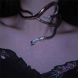 Twine Snake Necklace Halloween Funny Spice Girls Dark Collar
