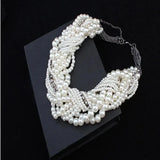 Layered Pearl Twist Chinese Knot Necklace