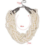 Layered Pearl Twist Chinese Knot Necklace