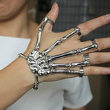Steam Punk Bracelet Bangle Gothic Hand Skull Skeleton Elasticity