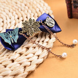 Steampunk Accessories Ribbon Bow Hair Clips
