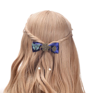 Steampunk Accessories Ribbon Bow Hair Clips