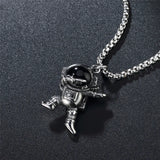 Steampunk Astronaut Stainless Steel Necklace
