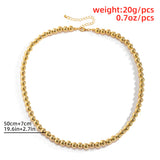 Steampunk Ball Beads Chain Necklace CCB Plastic Choker Necklace 57CM