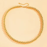 Steampunk Ball Beads Chain Necklace CCB Plastic Choker Necklace 57CM