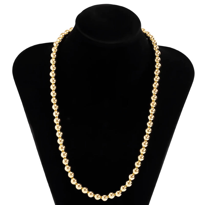 Steampunk Ball Beads Chain Necklace CCB Plastic Choker Necklace 57CM