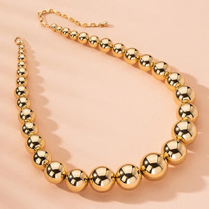Steampunk Ball Beads Chain Necklace Charm Gothic Choker Jewelry