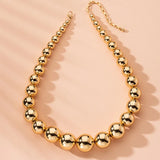 Steampunk Ball Beads Chain Necklace Charm Gothic Choker Jewelry