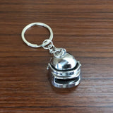 Armor Steampunk Helmet Keychain Stainless Steel Holy Keyring