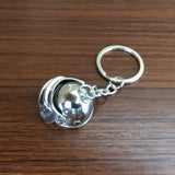 Armor Steampunk Helmet Keychain Stainless Steel Holy Keyring