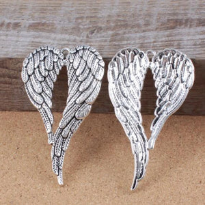 Steampunk Large Angel Wings Charms 68x47mm for Jewelry Making DIY Bracelets