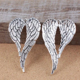 Steampunk Large Angel Wings Charms 68x47mm for Jewelry Making DIY Bracelets