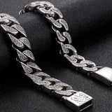 Steampunk CZ Chain Bracelet for Men Stainless Steel