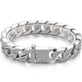 Steampunk CZ Chain Bracelet for Men Stainless Steel