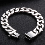 Steampunk CZ Chain Bracelet for Men Stainless Steel