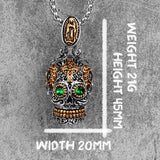 Steampunk Skull Cross Gothic Men Necklaces Pendants Chain Stainless Steel