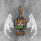 Steampunk Skull Cross Gothic Men Necklaces Pendants Chain Stainless Steel