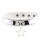 Steampunk Spike Rivet Choker Necklace Heart Pentagram Pendant