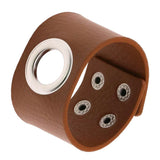 Steampunk Leather Bracelet Wide Cuff Wristband