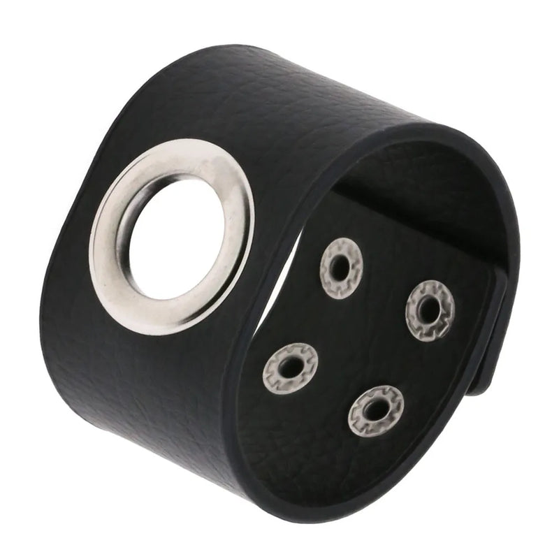 Steampunk Leather Bracelet Wide Cuff Wristband