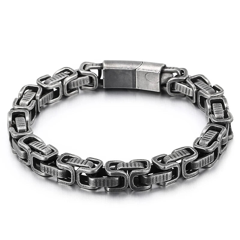 Steel 8mm Bracelet Men Chains Vintage Jewelry Stainless Bicycle Chain