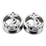 Steel Anchor Double Flesh Ear Tunnels Body Jewelry