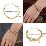 Heart Pendant Steel Bracelet for Women