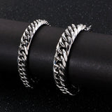 Steel Bracelet Link Bangle Chain Men Women Stainless 9mm11mm
