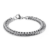 Steel Bracelet Link Bangle Chain Men Women Stainless 9mm11mm