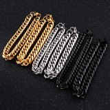 Steel Bracelet Link Bangle Chain Men Women Stainless 9mm11mm
