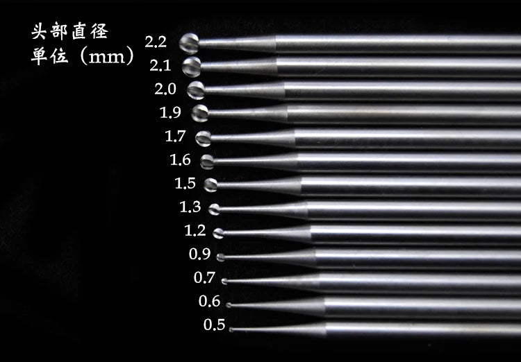 Steel Burs Carbide Tools 6pcs 2.35mm Shank
