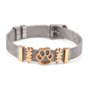 Steel Color+Gold Stainless Steel Bangles Men And Women Titanium Steel Bracelet