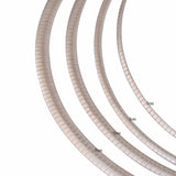 Steel Tone Stainless Steel Flat Choker European Necklace For Women Men