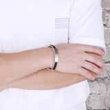Stainless Steel Cuff Bracelet Men's Wristband