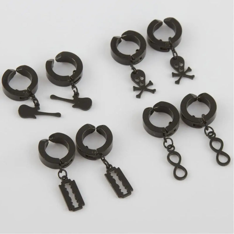 K?st?rmal? Steel Dangle Male Earrings