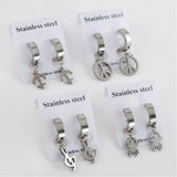 Steel Dangle Men's Earrings