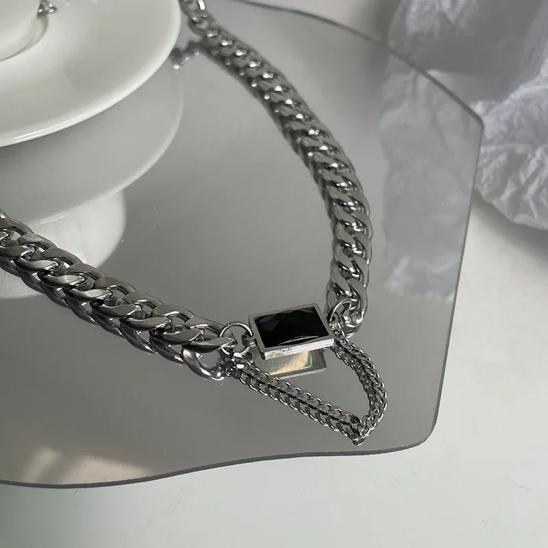 Steel Heavy Industry Chain Punk Hip-hop Wind Necklace