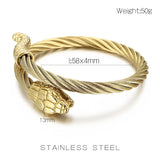 Steel Snake Wire Rope Bangle Punk Bracelet