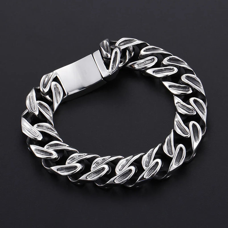 Men's Steel Bracelet Stylish Decorative Glossy Bangle - Gift