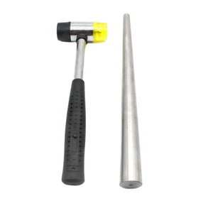 Steel Ring Mandrel & Rubber Hammer Jewelry Forming Kit