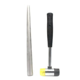 Steel Ring Mandrel & Rubber Hammer Jewelry Forming Kit