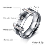 8MM Steel Rings for Men Exclusive Engagement Ring