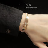 Steel Watch Strap Bacelet Box Chain Belt Buckle Bracelet for Woman
