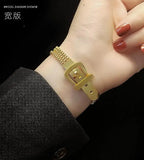 Steel Watch Strap Bacelet Box Chain Belt Buckle Bracelet for Woman